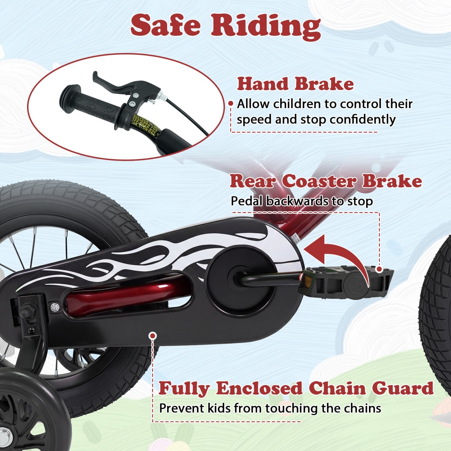 12 Inch Kids Bike Motorcycle-Inspired for Boy Girl Ages 3-4 Years, Red Kids Bike at Gallery Canada