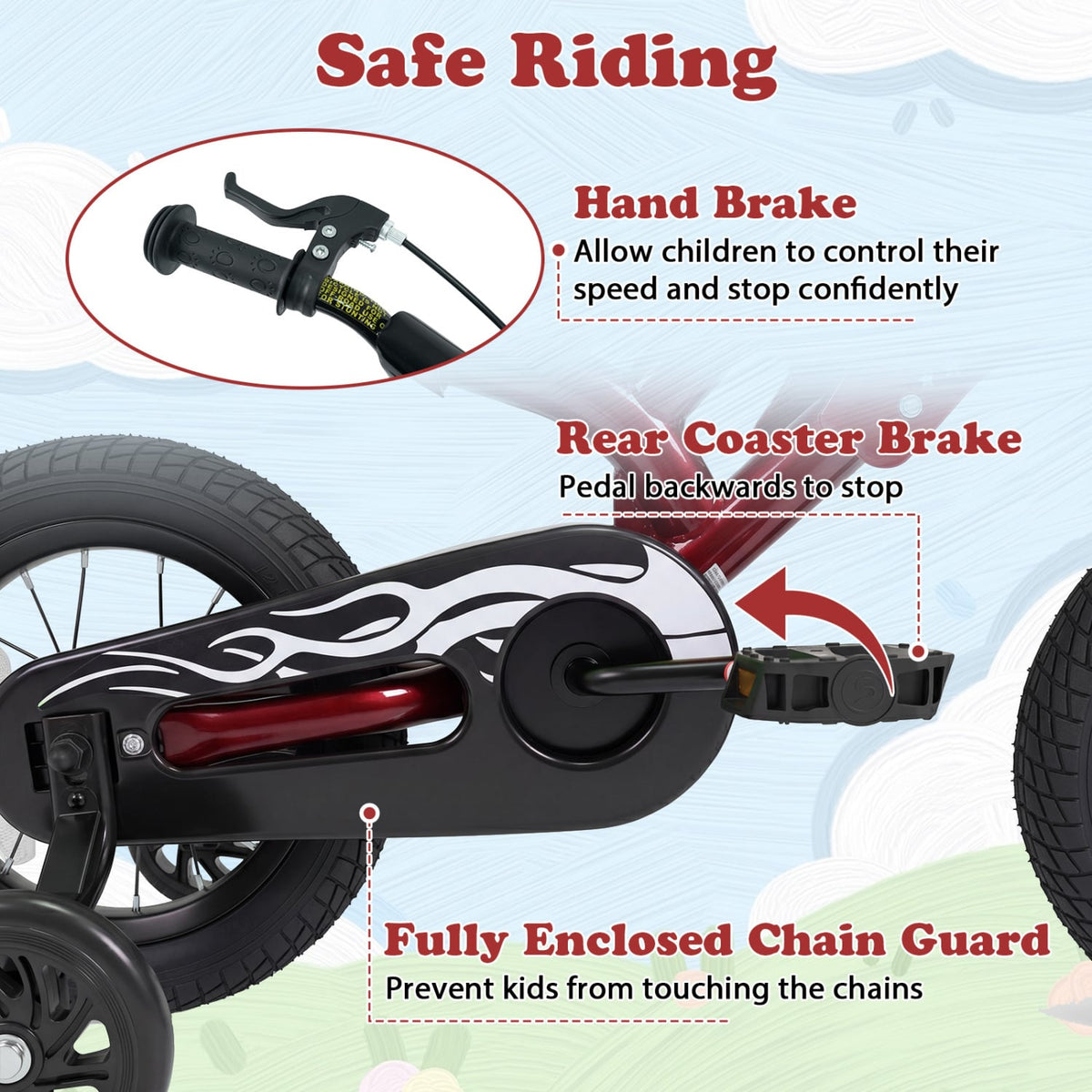 12 Inch Kids Bike Motorcycle-Inspired for Boy Girl Ages 3-4 Years, Red Kids Bike at Gallery Canada