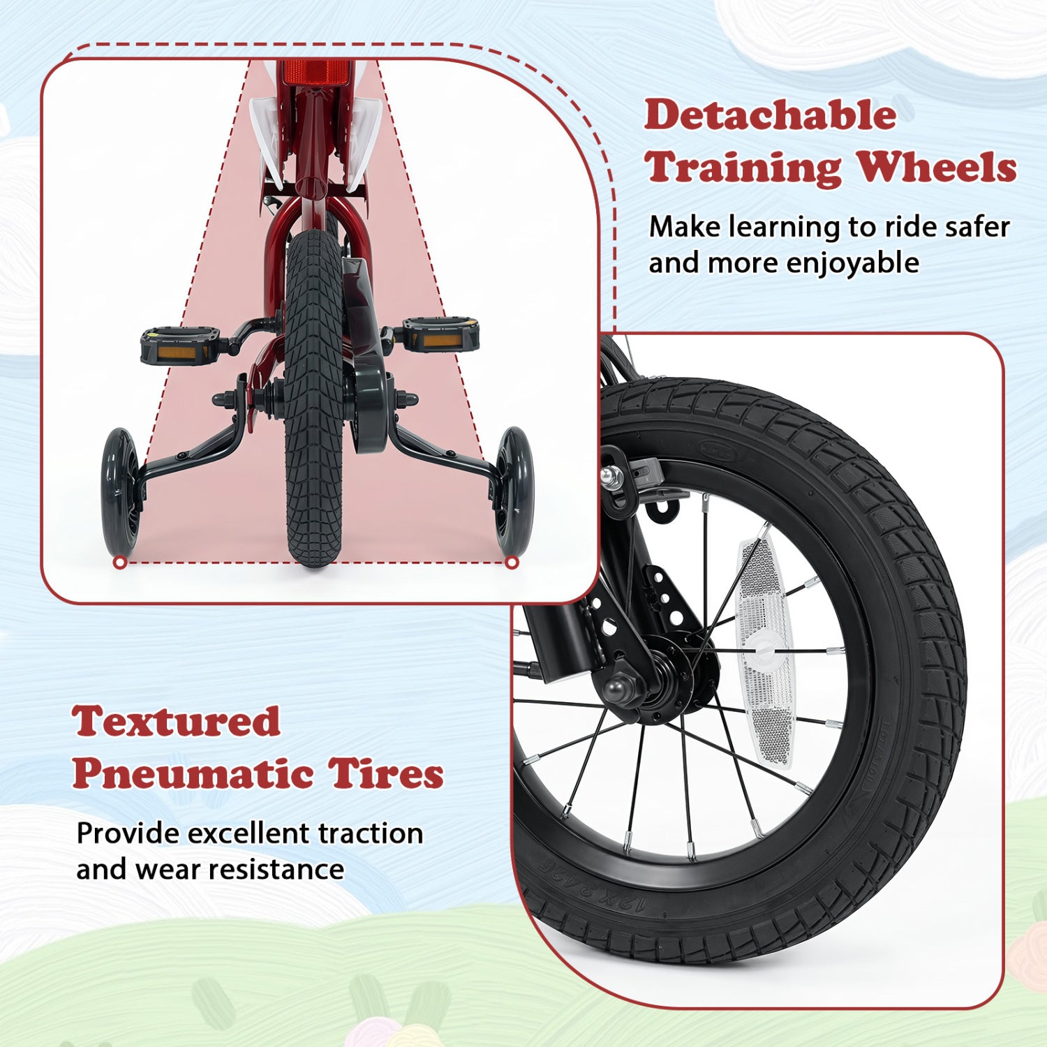 12 Inch Kids Bike Motorcycle-Inspired for Boy Girl Ages 3-4 Years, Red Kids Bike at Gallery Canada