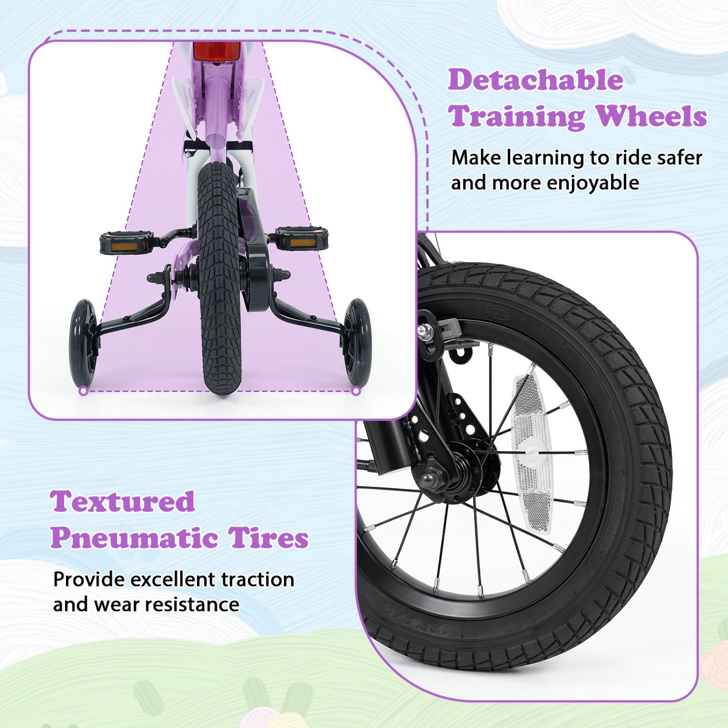 12 Inch Kids Bike, Ages 3-4 Years, Purple Kids Bike at Gallery Canada