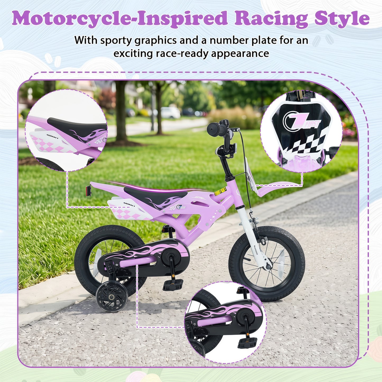 12 Inch Kids Bike, Ages 3-4 Years, Purple Kids Bike at Gallery Canada