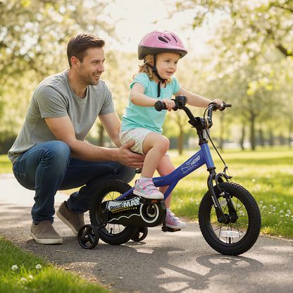 12-Inch Kids Bike, Removable Training Wheels, Navy Kids Bike at Gallery Canada