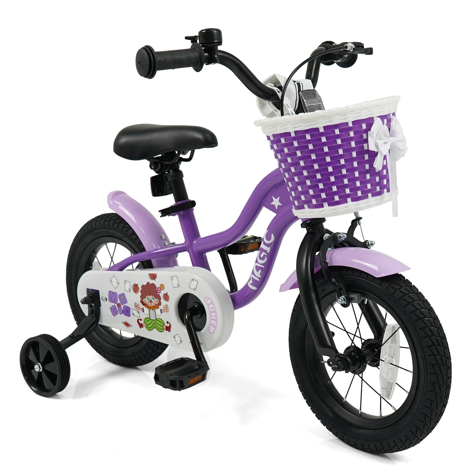 12 Inch Kids Bike with Training Wheels for Aged 3-4 Years Old - Magic Purple, Purple Kids Bike Purple at Gallery Canada
