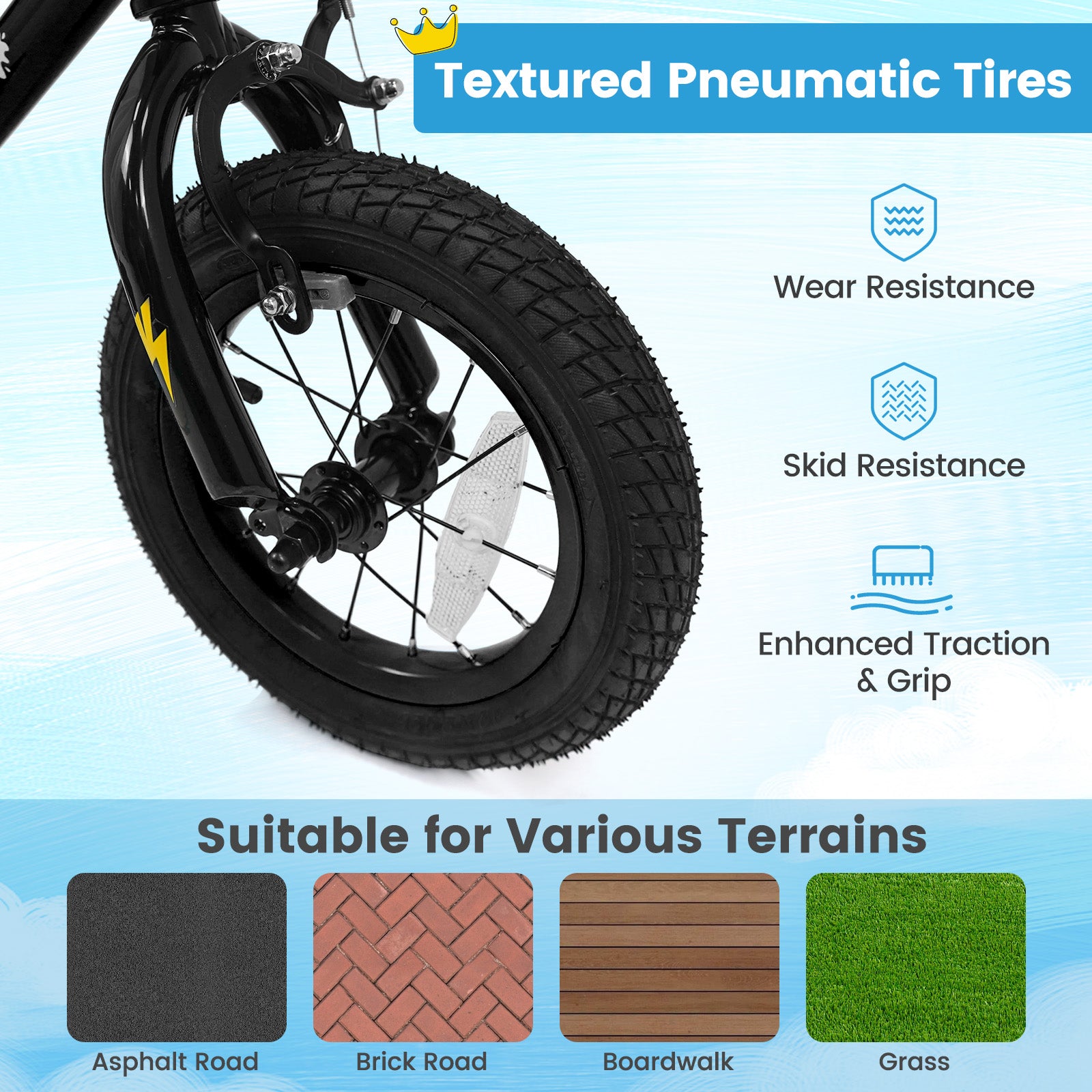 12 Inch Kids Bike with Training Wheels for Ages 3-4 Years Old Black- Street Art Time, Black Kids Bike at Gallery Canada