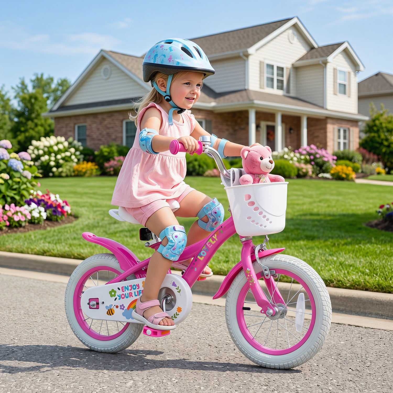 12 Inches Girls Bike for 3-4 Years Old, Pink Kids Bike at Gallery Canada