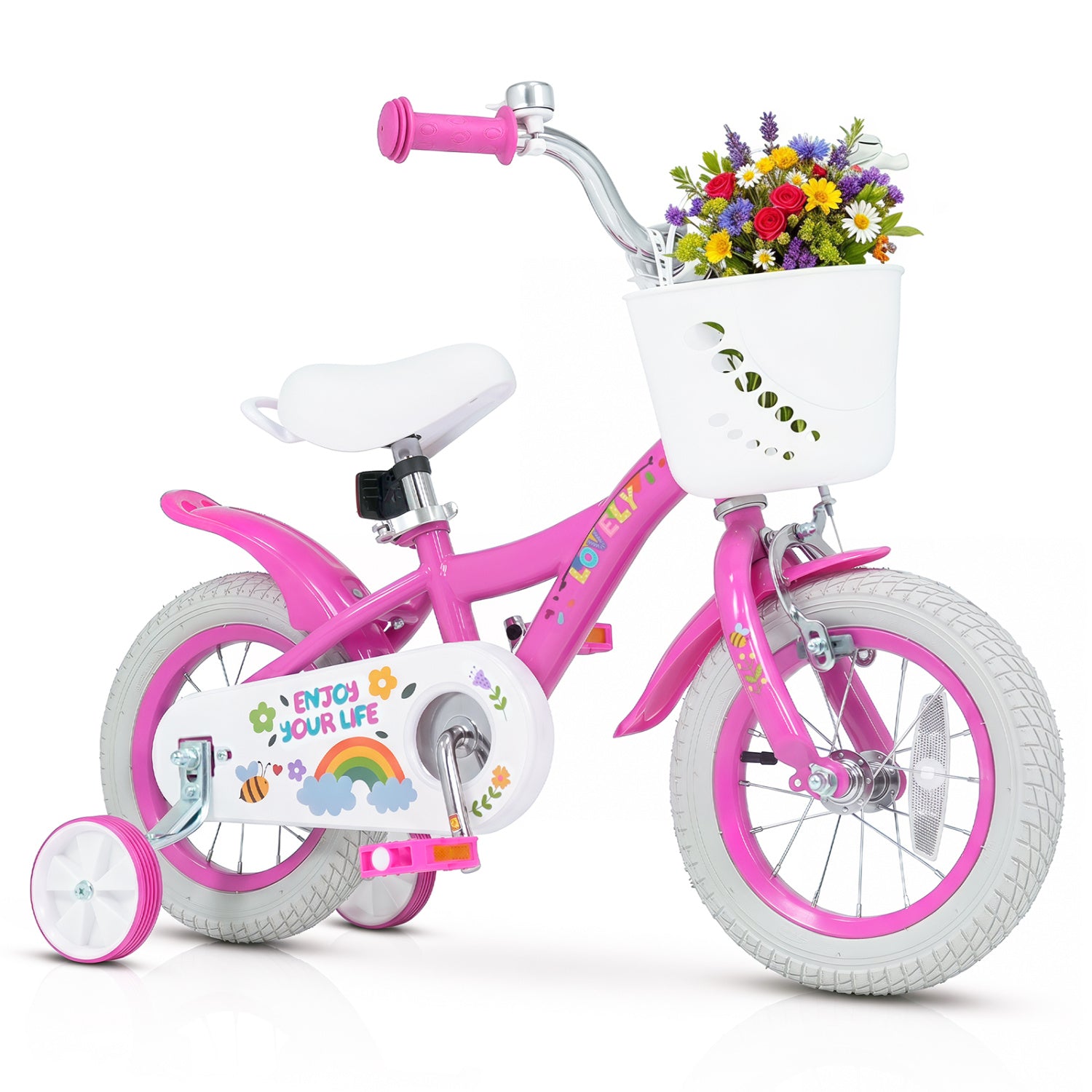 12 Inches Girls Bike for 3-4 Years Old, Pink Kids Bike at Gallery Canada