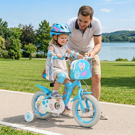 12" Girls Bike, Front Bag, Streamers, for 3-4 Years, Blue Kids Bike Blue at Gallery Canada