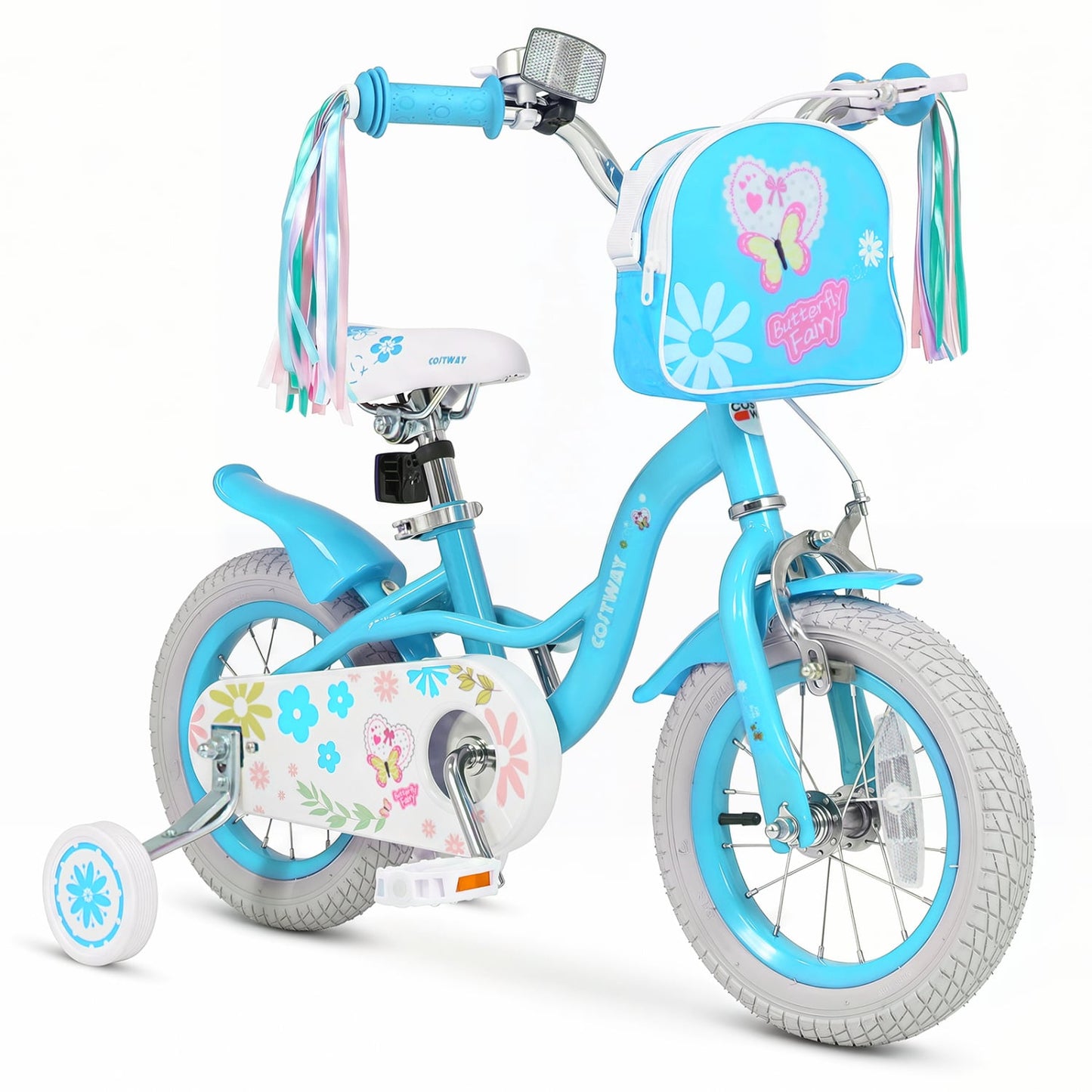 12" Girls Bike, Front Bag, Streamers, for 3-4 Years, Blue Kids Bike Blue at Gallery Canada