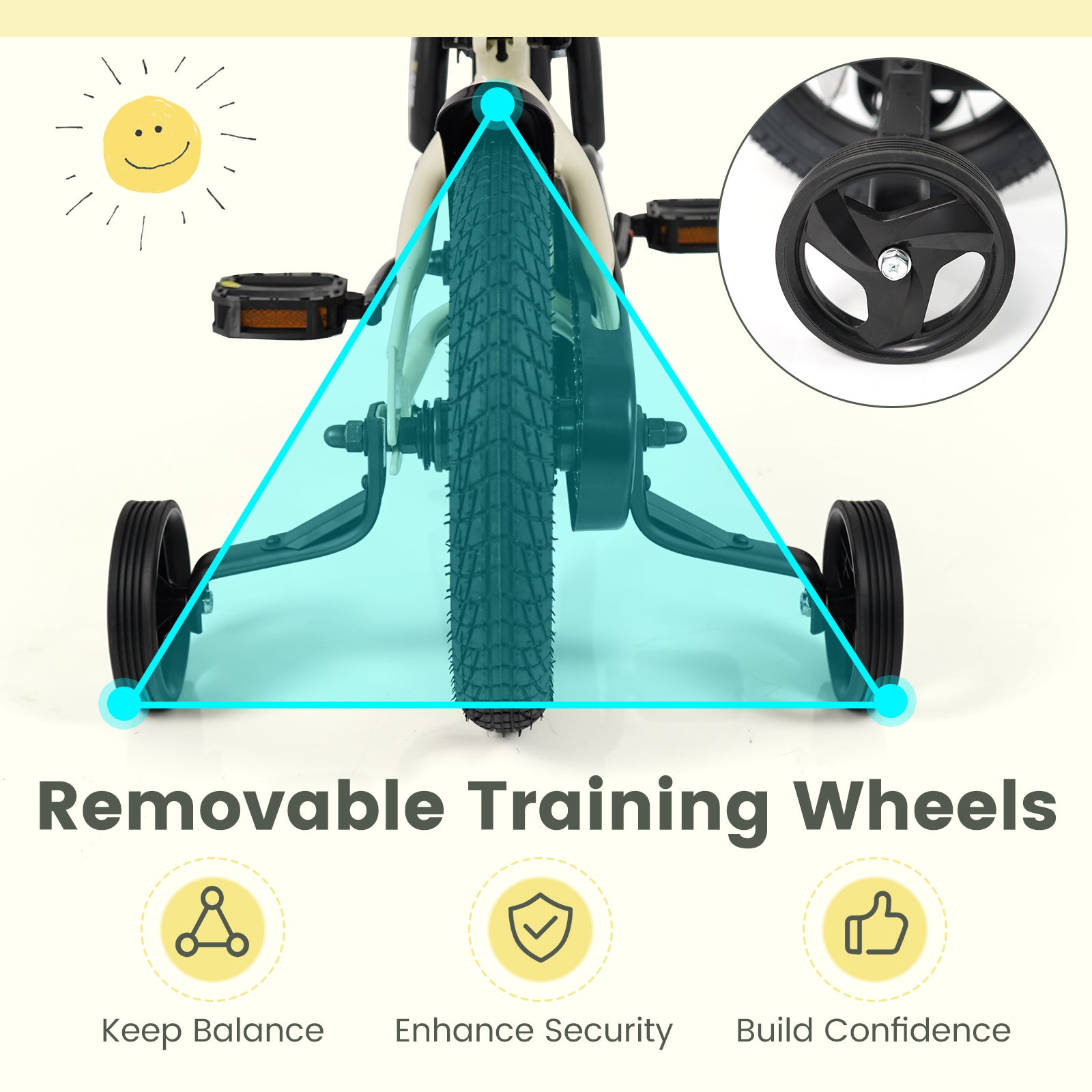Kids Bike, 12 Inches, Removable Training Wheels, Sport Bicycle Kids Bike at Gallery Canada