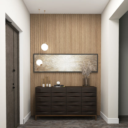 PVC Slat Wall Panels, 12-Pack, Interior Wall Decor, Walnut Decorative Accessories at Gallery Canada