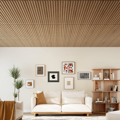 PVC Slat Wall Panels, 12-Pack, Interior Wall Decor, Walnut Decorative Accessories at Gallery Canada