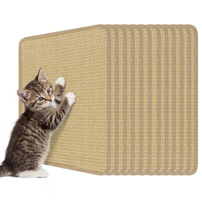 Cat Scratcher Mat Set, 12 Pieces 16 x 12 Inch, Natural Sisal Pads Cat Trees Condos & Scratchers at Gallery Canada