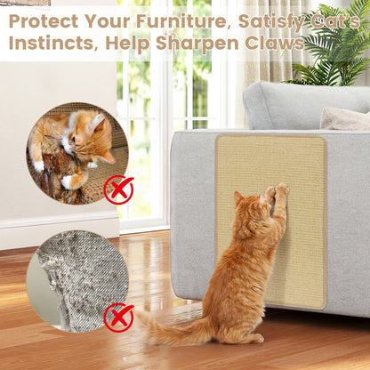 Cat Scratcher Mat Set, 12 Pieces, 24 x 16 Inch, Natural Sisal Cat Trees Condos & Scratchers at Gallery Canada