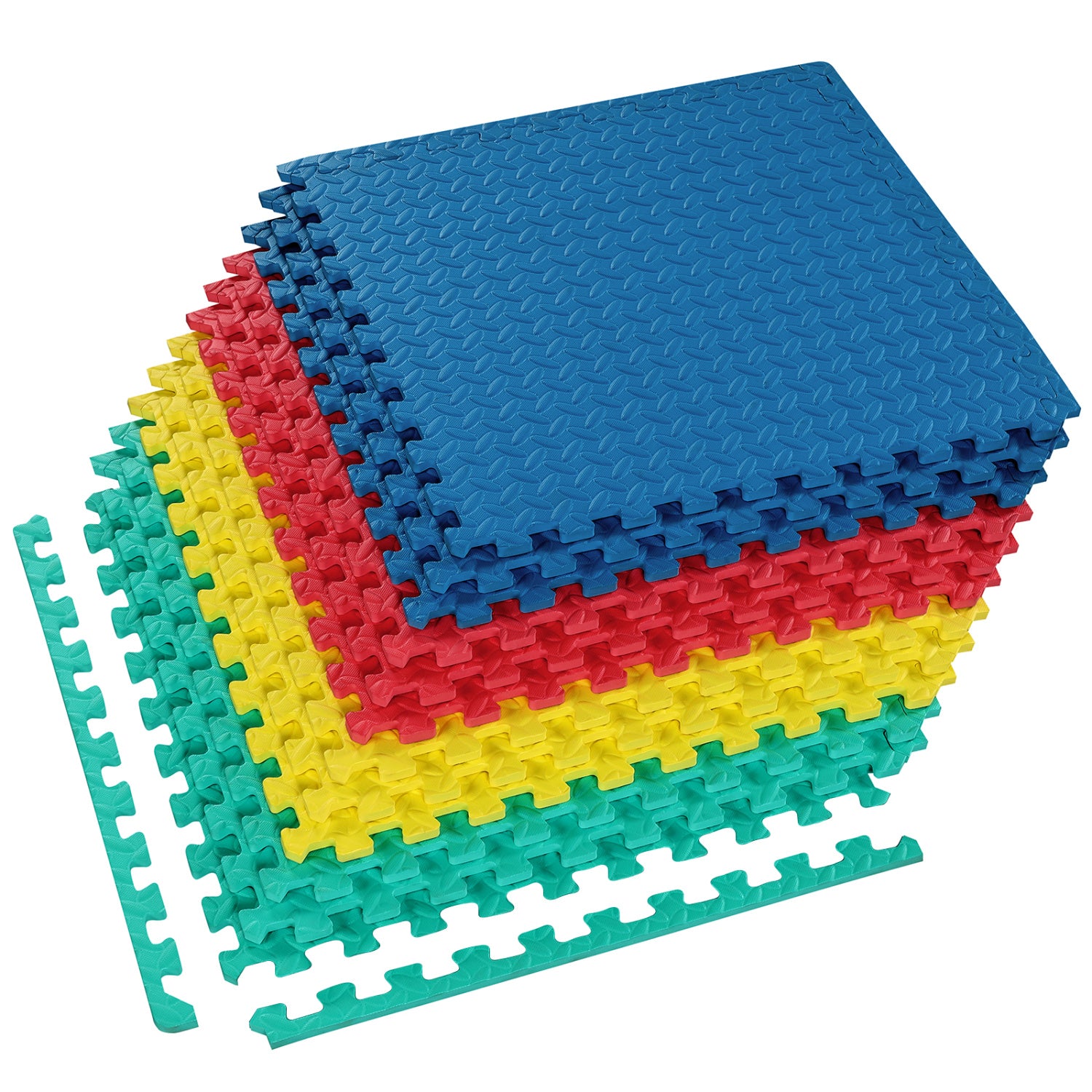 12 Piece Puzzle Interlocking Flooring Mat, Multicolor Baby Gyms & Playmats at Gallery Canada