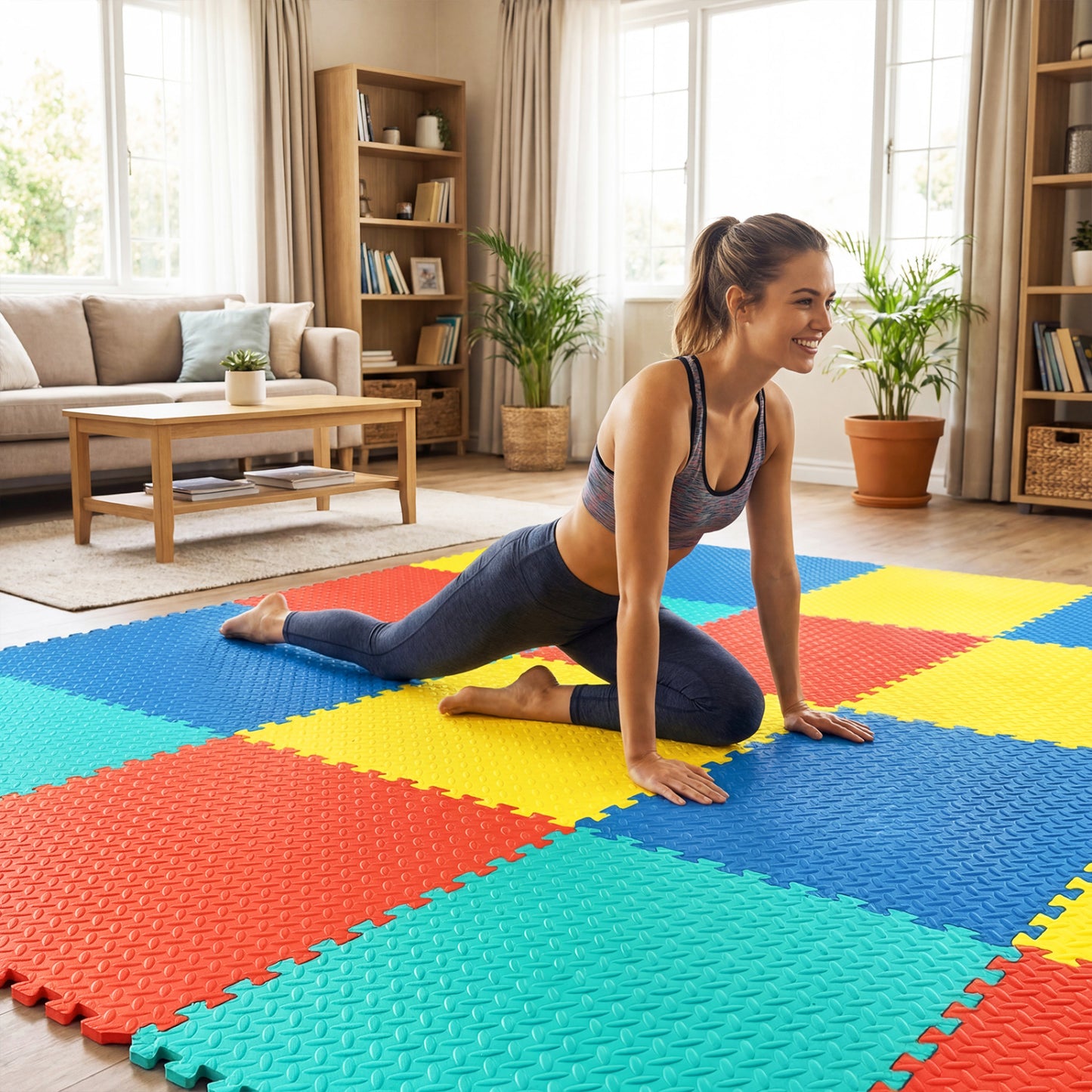 12 Piece Puzzle Interlocking Flooring Mat, Multicolor Baby Gyms & Playmats at Gallery Canada