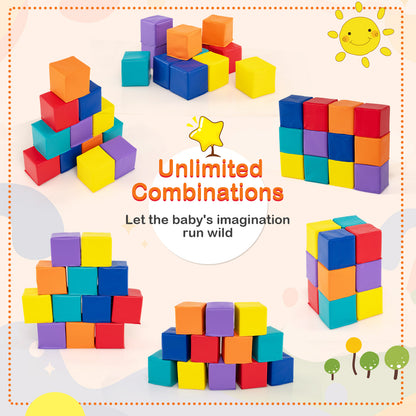 12 Pieces Soft Foam Building Blocks, Multicolor Climbers & Slides at Gallery Canada