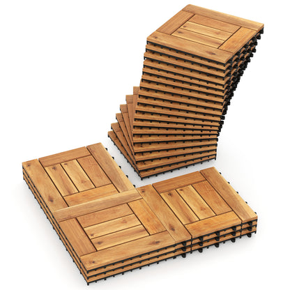 12" x 12" Indoor Outdoor Floor Tiles for Patio Balcony Backyard Porch Poolside, Natural Decorative Fencing & Flooring at Gallery Canada