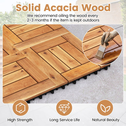 12" x 12" Indoor Outdoor Floor Tiles for Patio Balcony Backyard Porch Poolside, Natural Decorative Fencing & Flooring at Gallery Canada