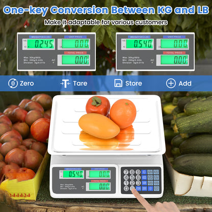 66lb Price Computing Scale, Commercial Food Scale, Dual LCD Kitchen Tools at Gallery Canada