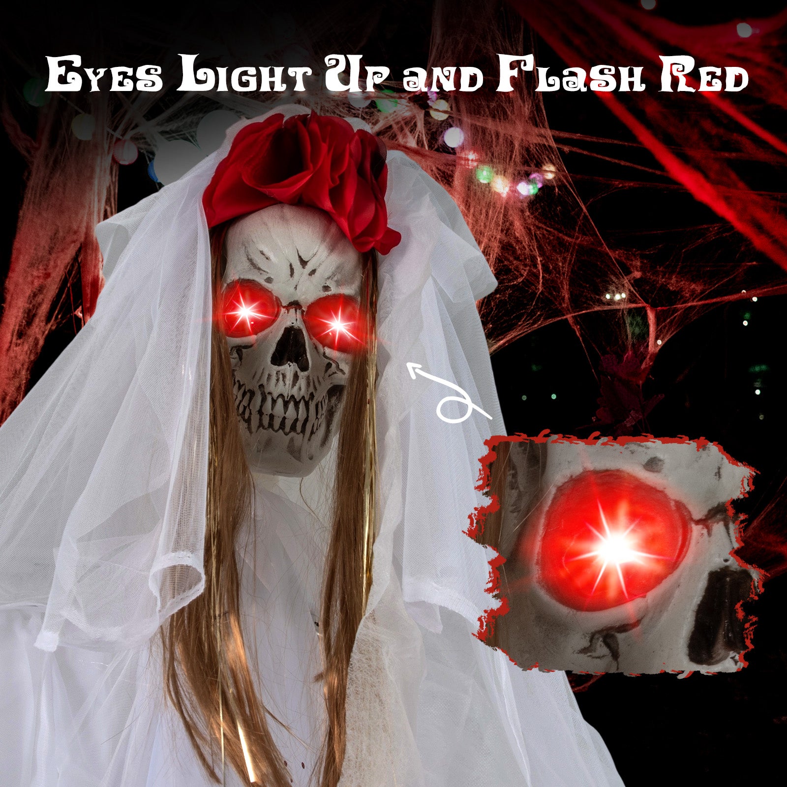 7.2 FT Animatronic Standing Bride, Haunted House Decoration Halloween at Gallery Canada