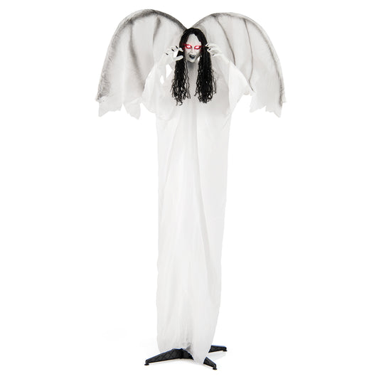 6.6 Feet Halloween Animatronic Angel, Light-Up Eyes, Flapping Wings Halloween Options at Gallery Canada