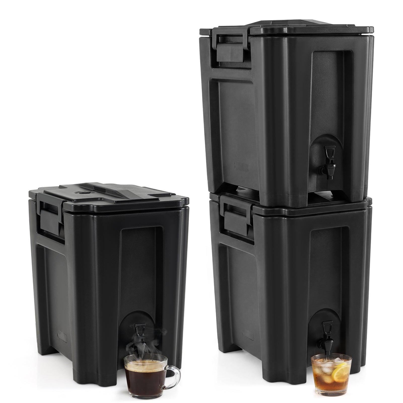 13.2 Gal Insulated Beverage Dispenser With Two-Stage Faucet, Black Water Dispensers at Gallery Canada