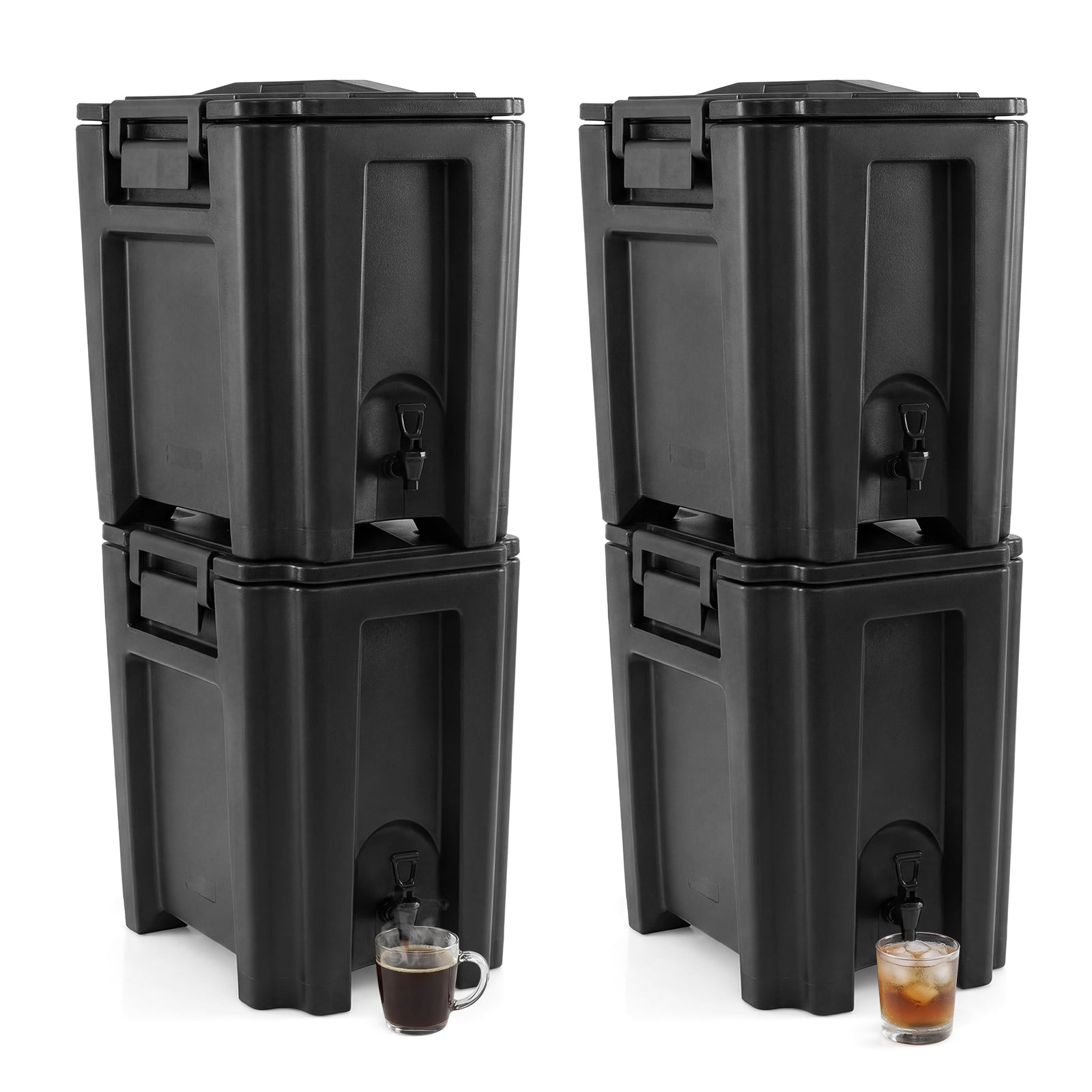13.2 Gal Insulated Beverage Dispenser, Two-Stage Faucet, 4 Pieces, Black Water Dispensers at Gallery Canada