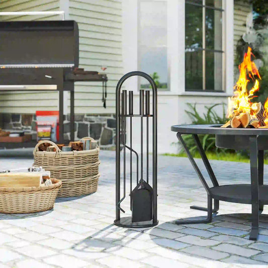 Fireplace Tools Set, 5 Pieces, Black Fireplaces & Accessories Black at Gallery Canada