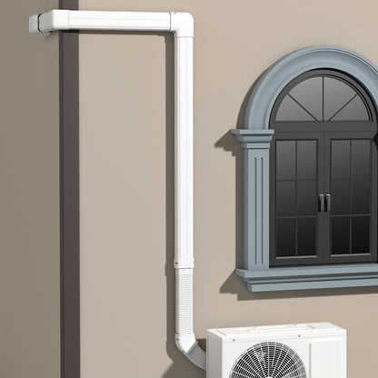 4 Inches W Mini PVC Cover Kit, 16.5ft, White Mini Split AC Parts & Accessories at Gallery Canada