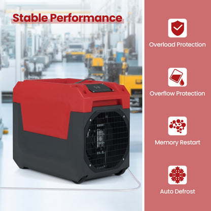 140 Pints Commercial Dehumidifier With Pump, Drain Hose, Red Dehumidifiers at Gallery Canada