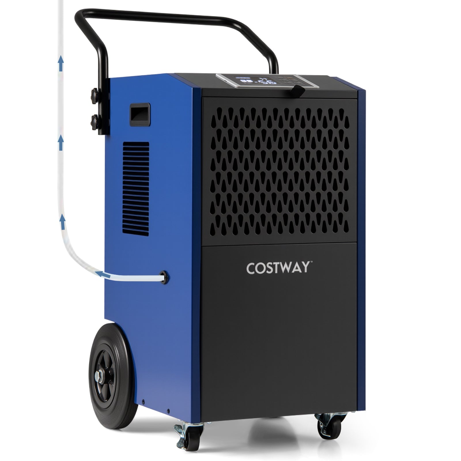 154 Pints Commercial Dehumidifier With Pump, Drain Hoses, Blue Dehumidifiers at Gallery Canada