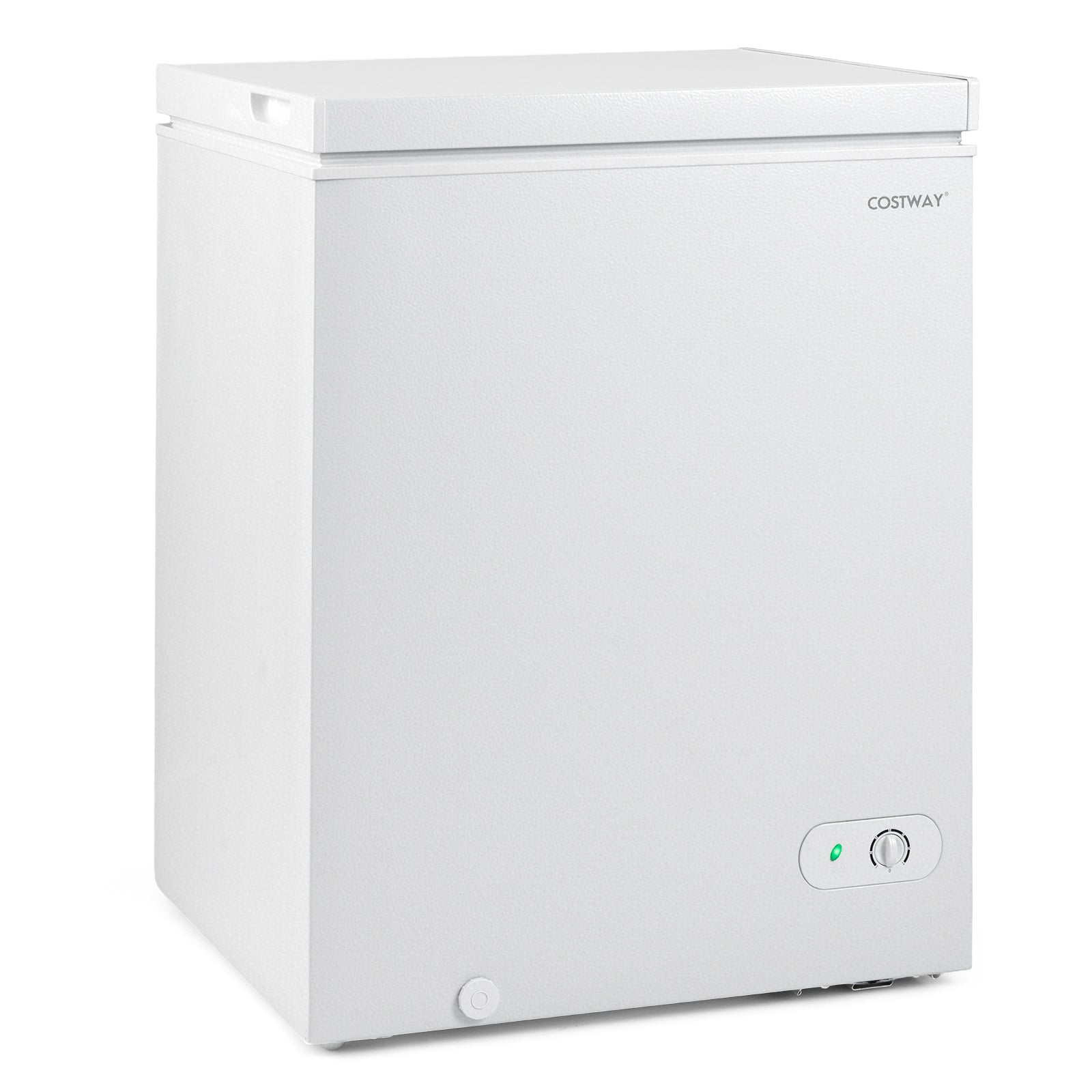 Compact Chest Freezer, 5 Cu.Ft, 7-Gear Adjustable Temperature, White Freezers at Gallery Canada