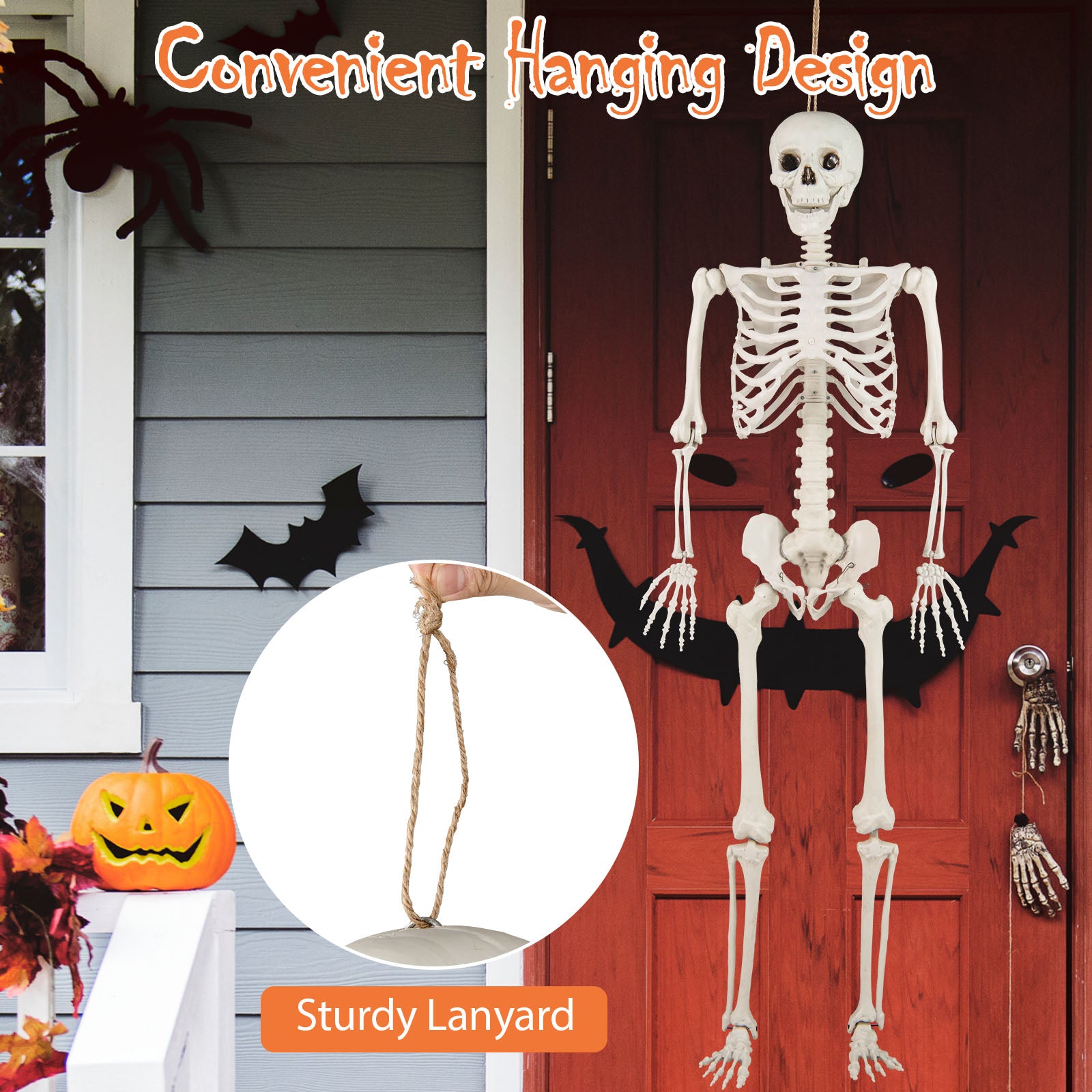 5.4 Ft Halloween Skeleton Decoration, White Halloween at Gallery Canada