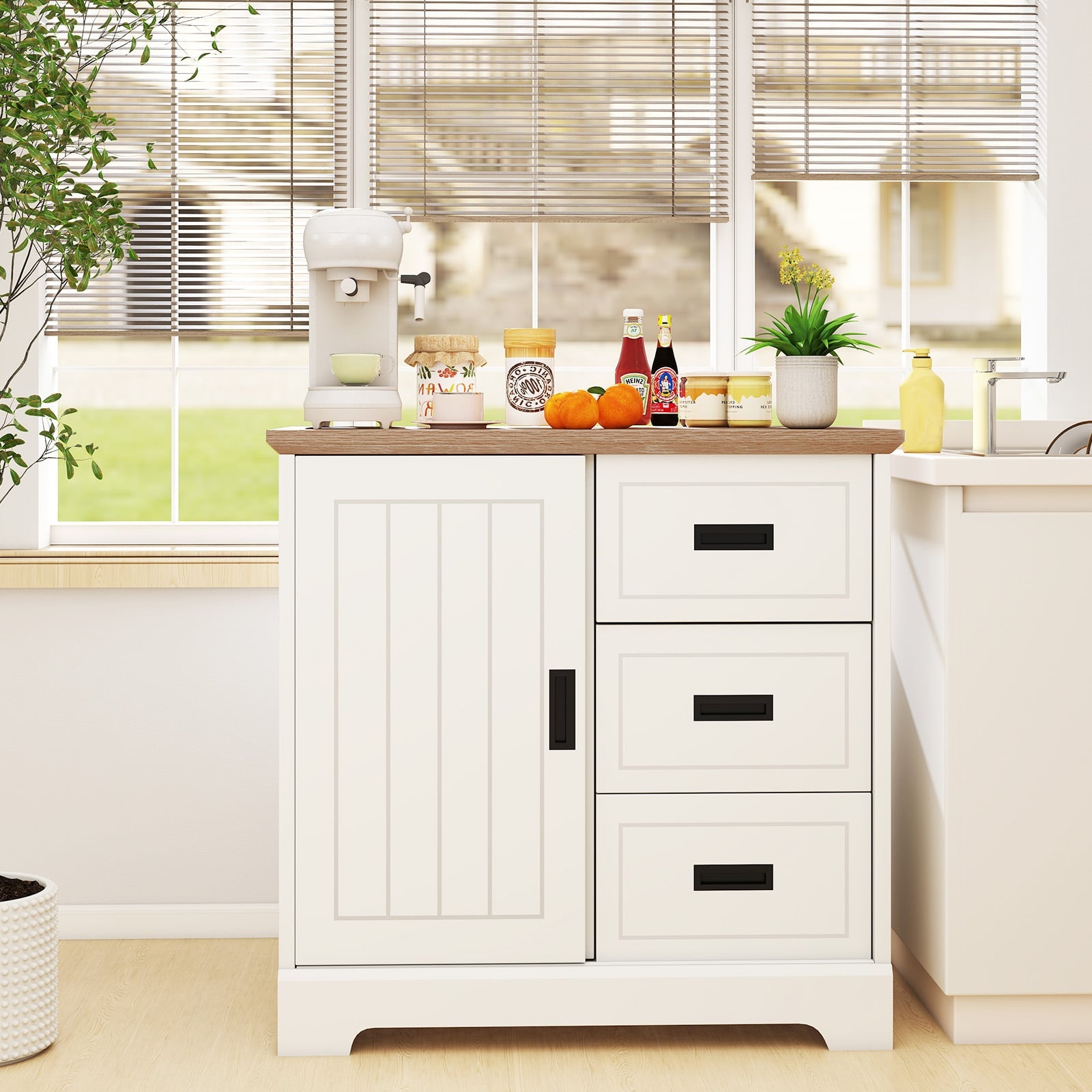 Farmhouse Sideboard Buffet Cabinet, White Sideboards Cabinets & Buffets at Gallery Canada