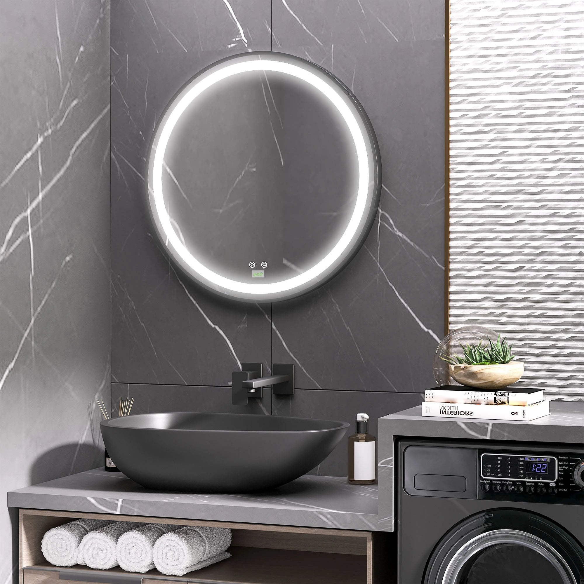 Dimmable LED Bathroom Mirror, Anti Fog Vanity Mirror, 28 In Bath Accessories at Gallery Canada