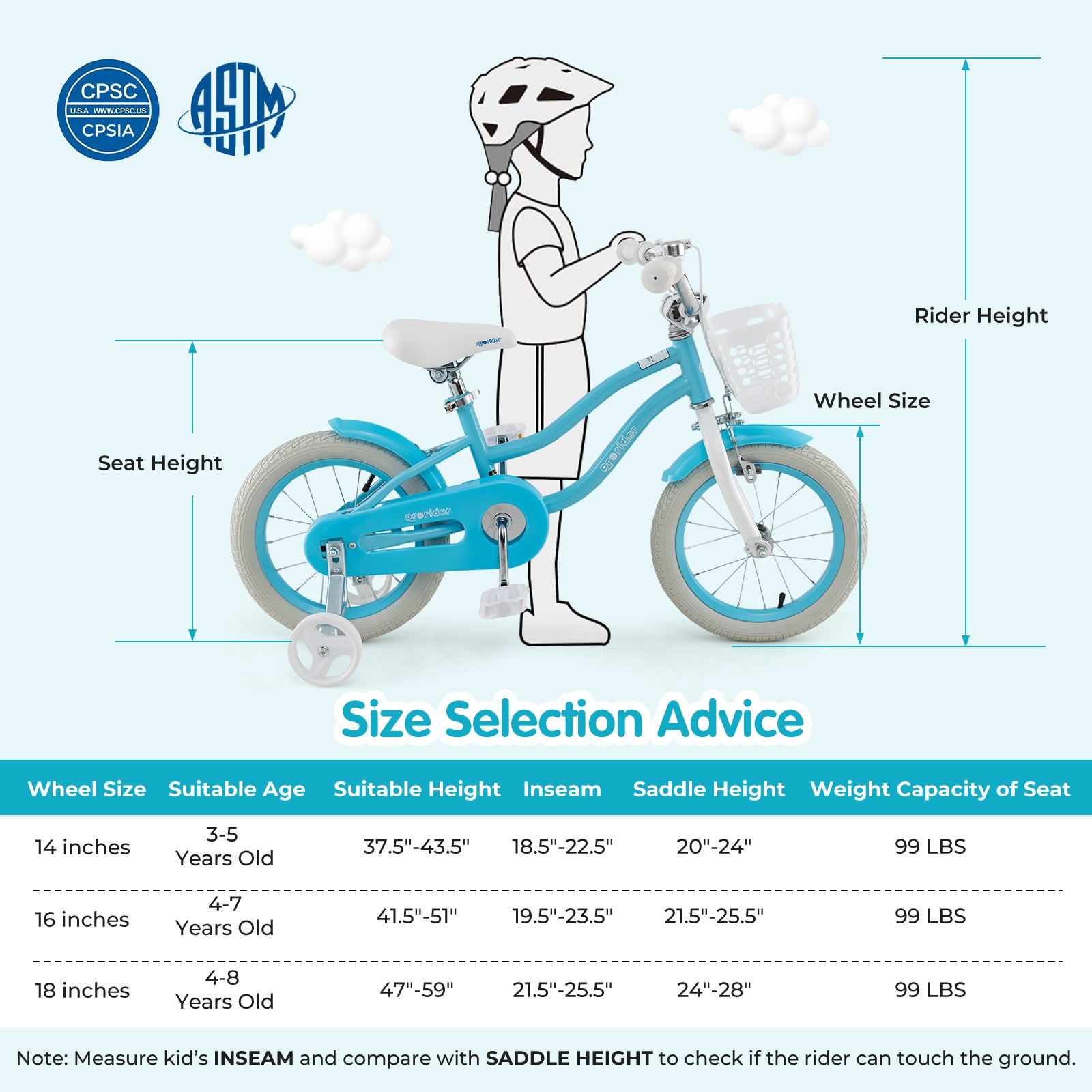 Kids Bike, 14 Inches, Dual Brakes, Adjustable Seat, Blue Kids Bike at Gallery Canada