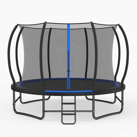 14 FT Outdoor Recreational Trampoline, 4 Stabilizer Bars, Blue Trampolines Blue at Gallery Canada