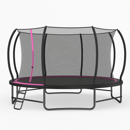 14 FT Outdoor Recreational Trampoline, Pink
