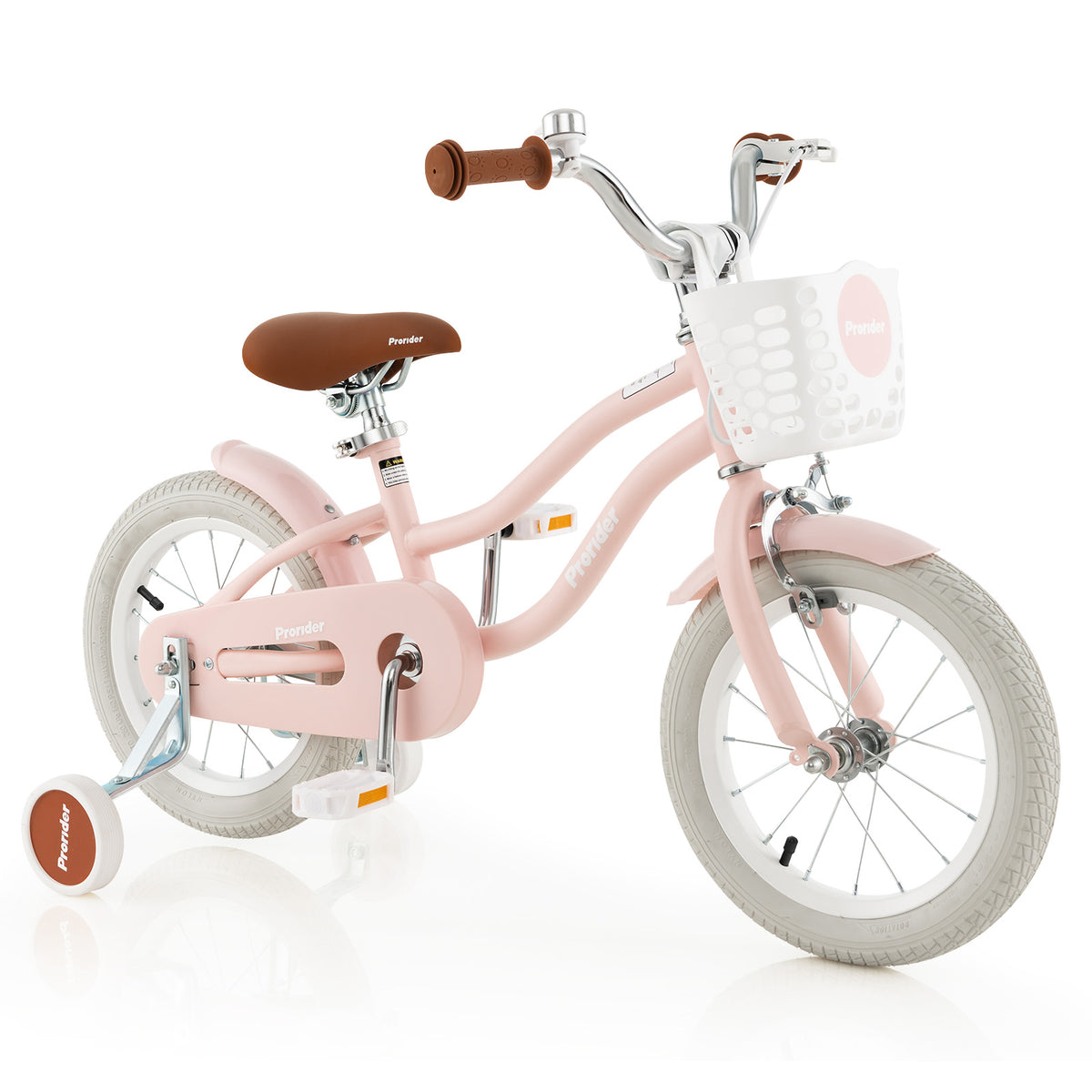 14 Inch Kids Bike With Removable Training Wheels, Pink Kids Bike Pink at Gallery Canada