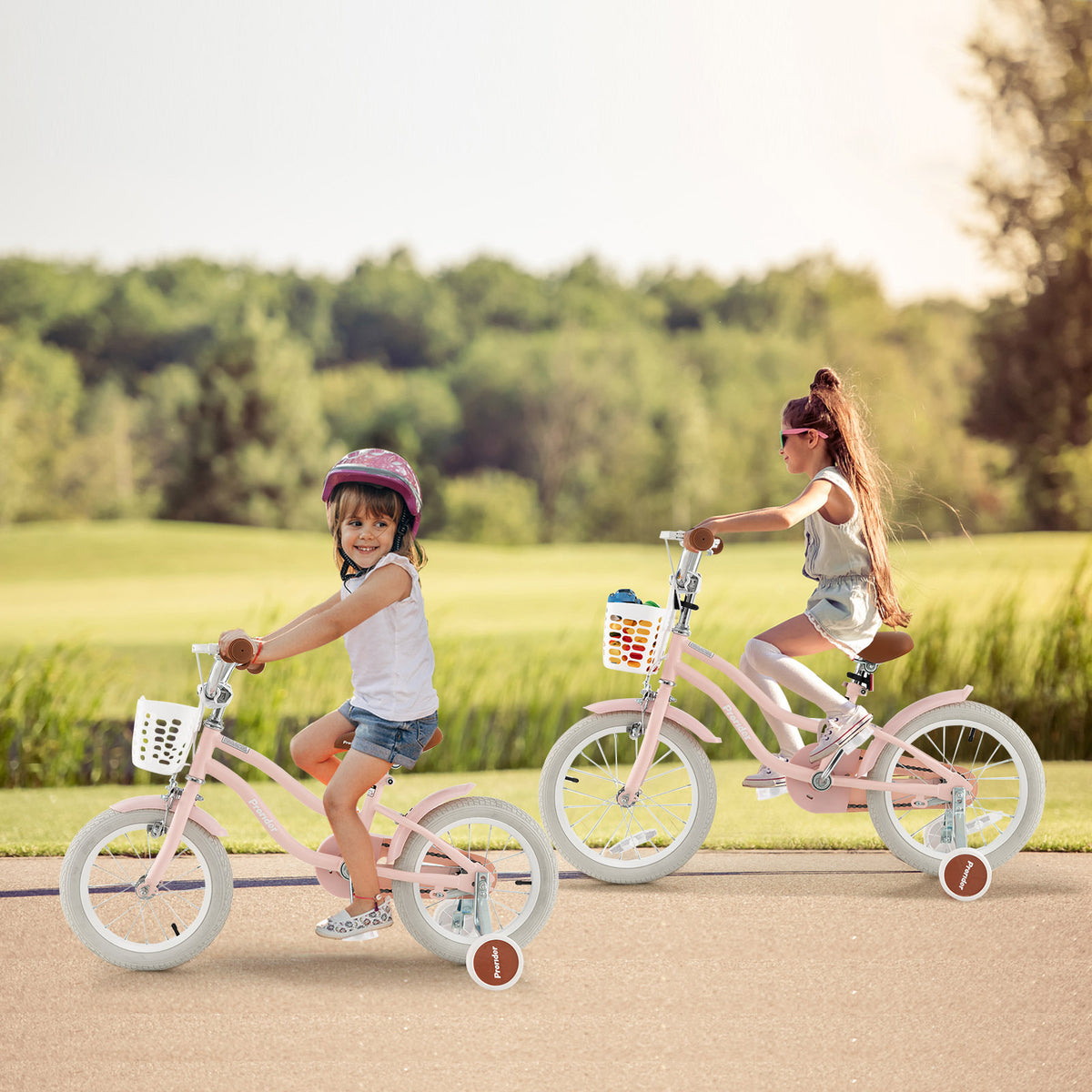 14 Inch Kids Bike With Removable Training Wheels, Pink Kids Bike at Gallery Canada