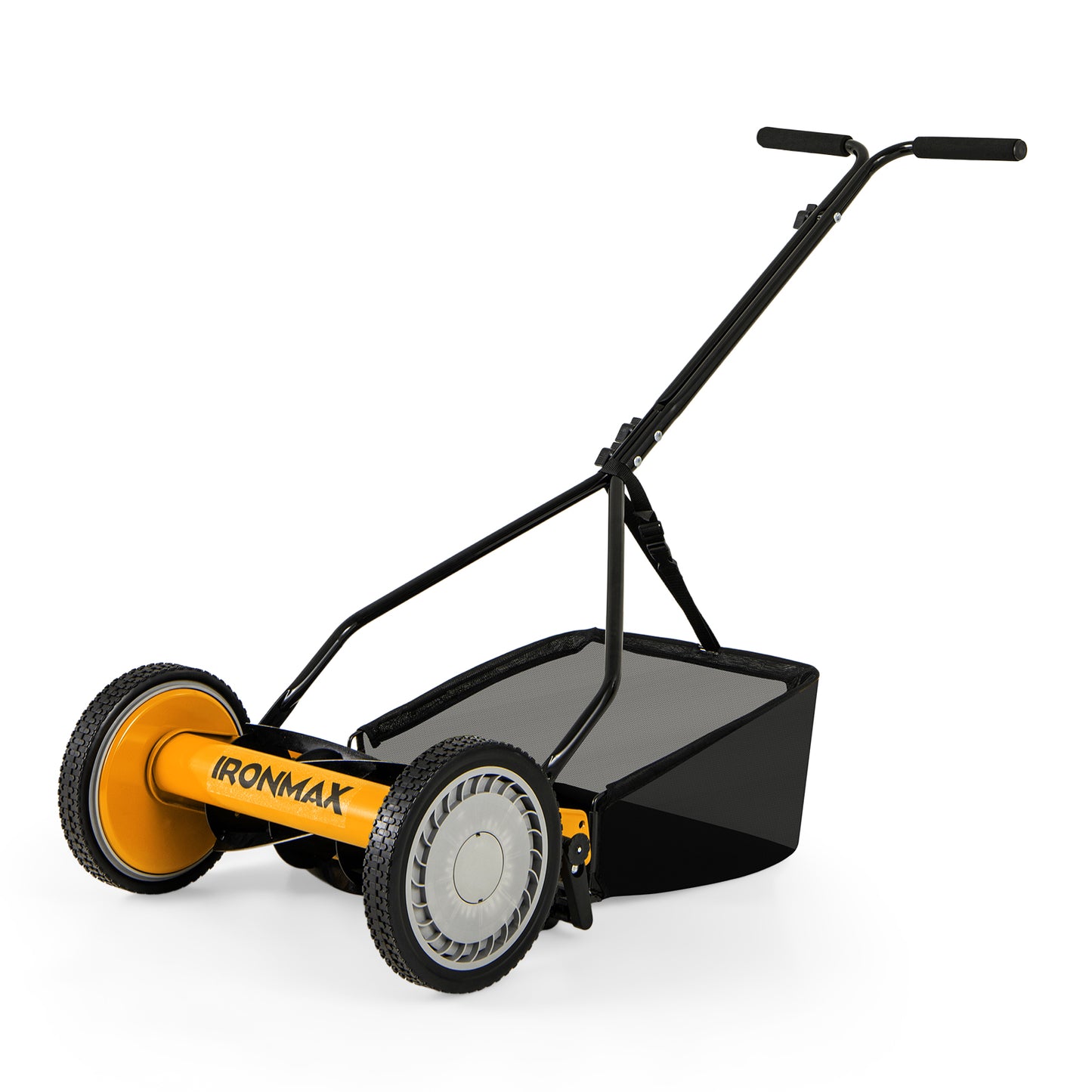 14 Inch Push Lawn Mower, 5 Steel Blades, Grass Catcher Bag, Orange Lawn Care Tools at Gallery Canada