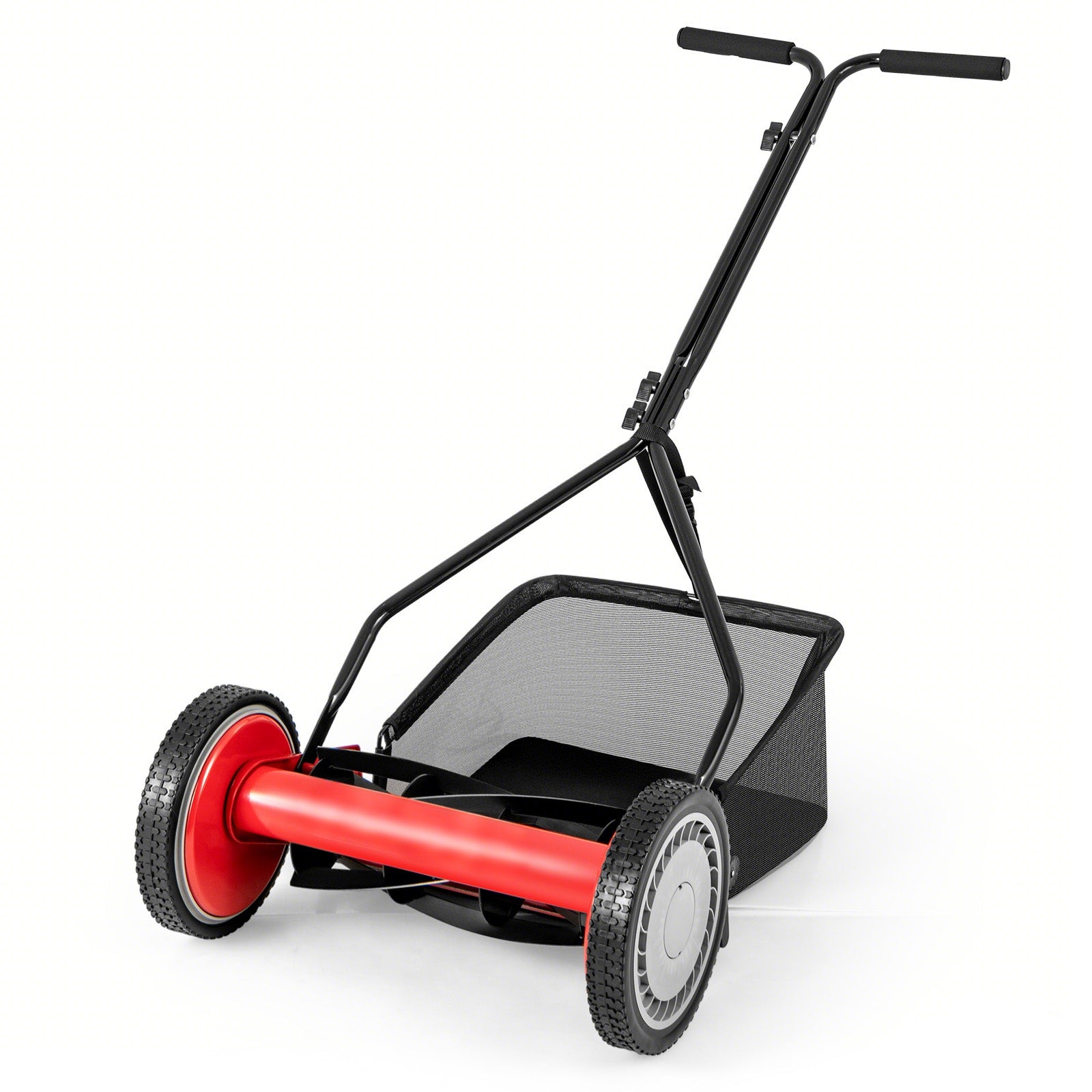 14 Inch Push Lawn Mower, 5 Steel Blades, Grass Catcher Bag, Red Lawn Care Tools at Gallery Canada