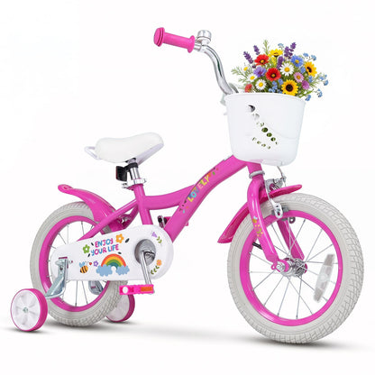 14 Inches Girls Bike for 3-5 Years, Basket, Pink Kids Bike Pink at Gallery Canada