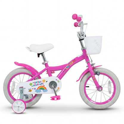 14 Inches Girls Bike for 3-5 Years, Basket, Pink Kids Bike at Gallery Canada