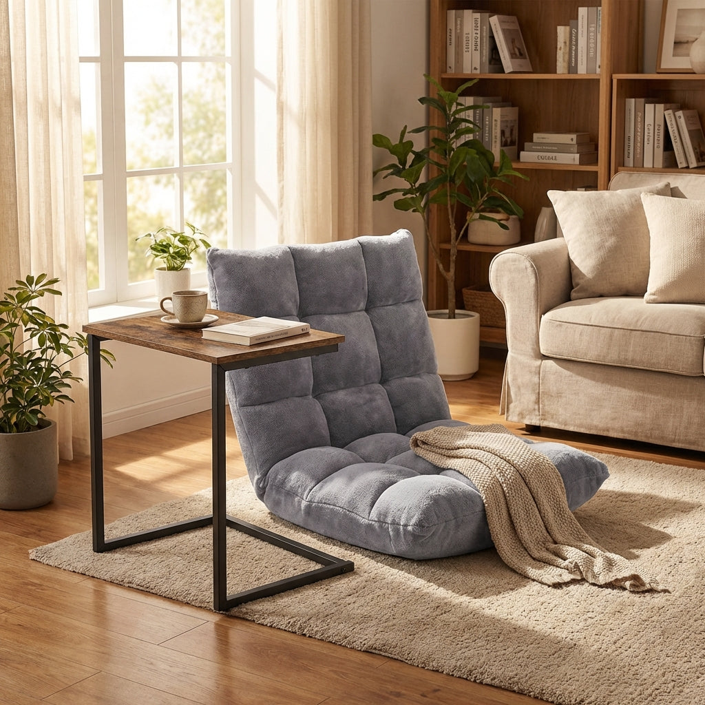 Adjustable Floor Chair & C-End Table Set Living Room at Gallery Canada