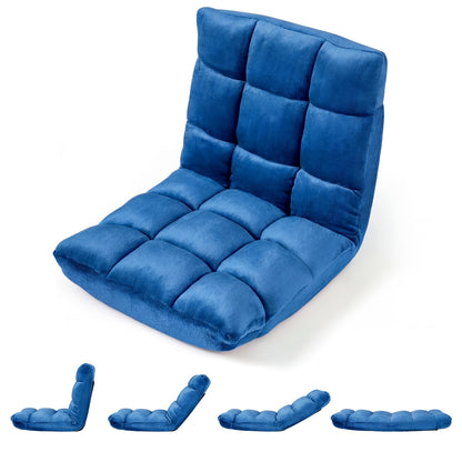 14-Position Adjustable Cushioned Floor Chair, Blue Floor Chairs at Gallery Canada
