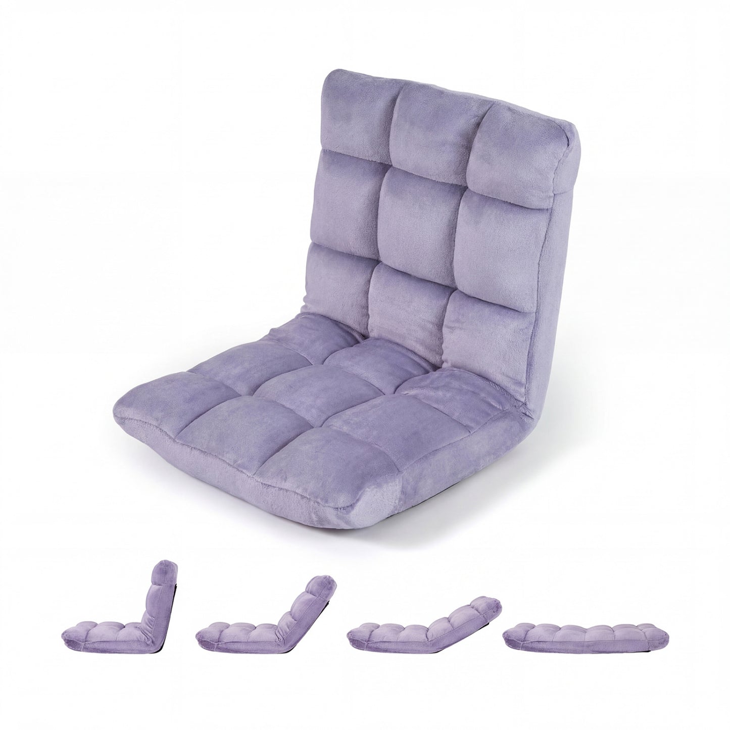 Adjustable Floor Chair, 14-Position, Light Purple Floor Chairs at Gallery Canada
