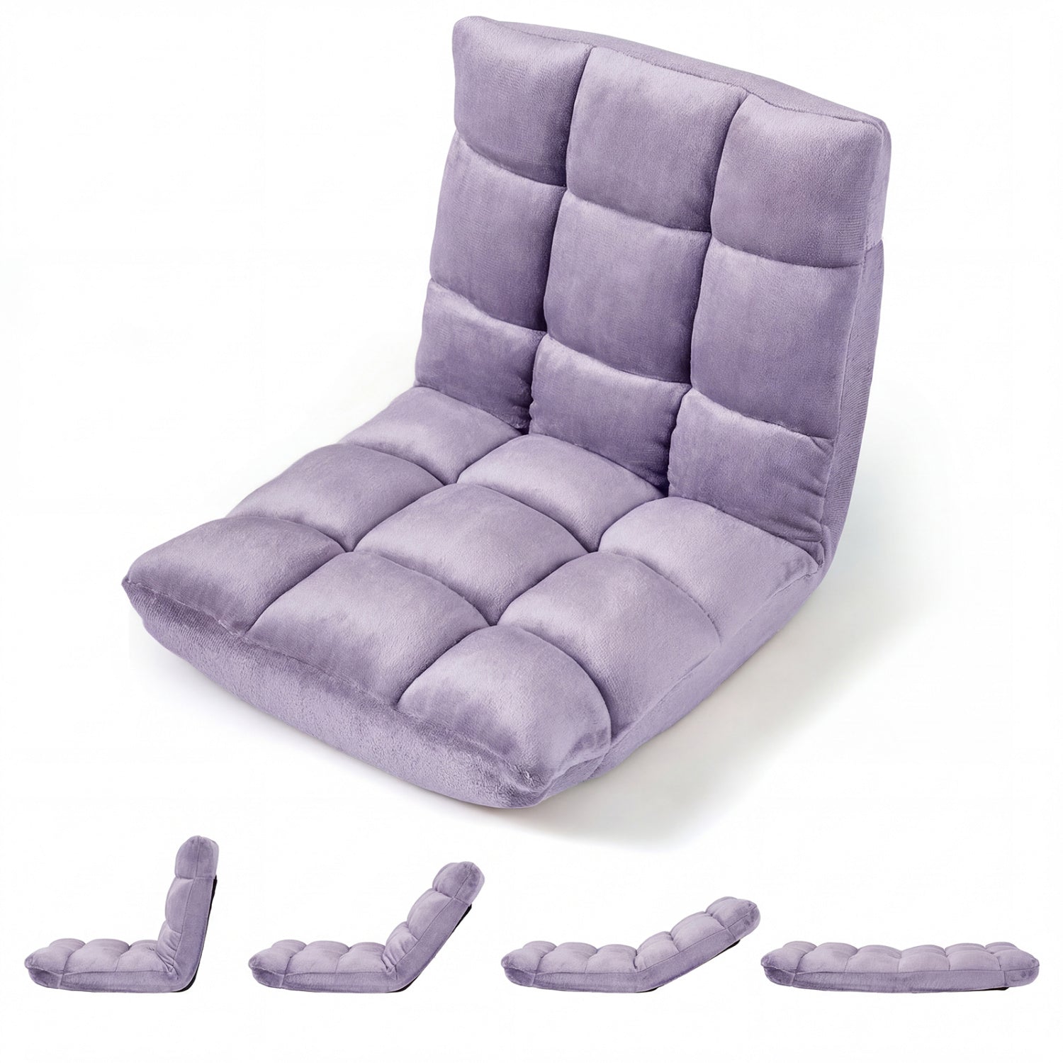 Adjustable Floor Chair, 14-Position, Light Purple Floor Chairs at Gallery Canada