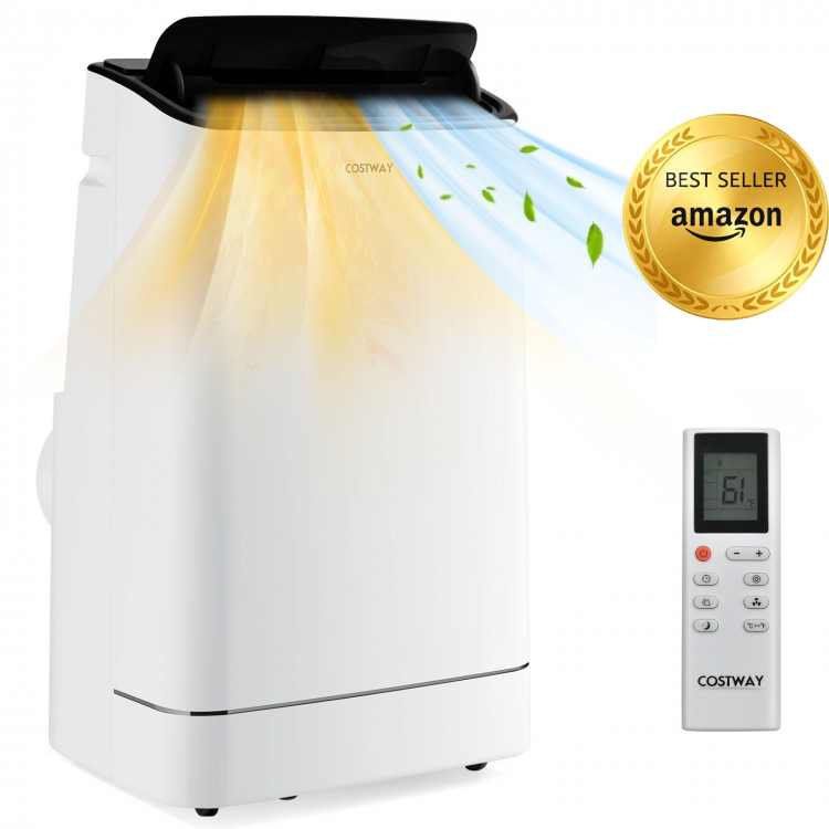 15000 BTU Portable Air Conditioner, Heat Function, Auto Swing, White Portable Air Conditioners at Gallery Canada