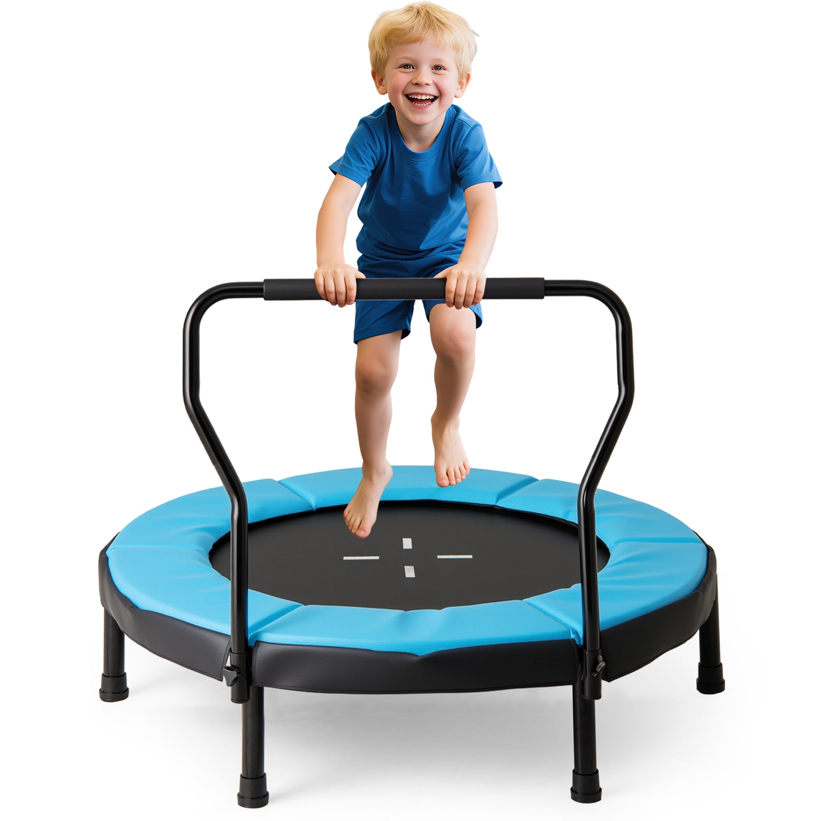 40 Inch Trampoline For Kids, Indoor Outdoor Fitness, Blue Trampolines Blue at Gallery Canada